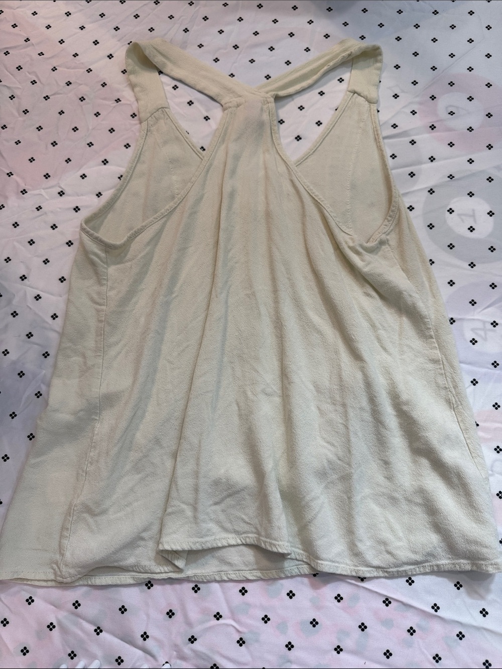 Boho Embroidered Racerback Tank Top - Cream - Picture 2 of 2
